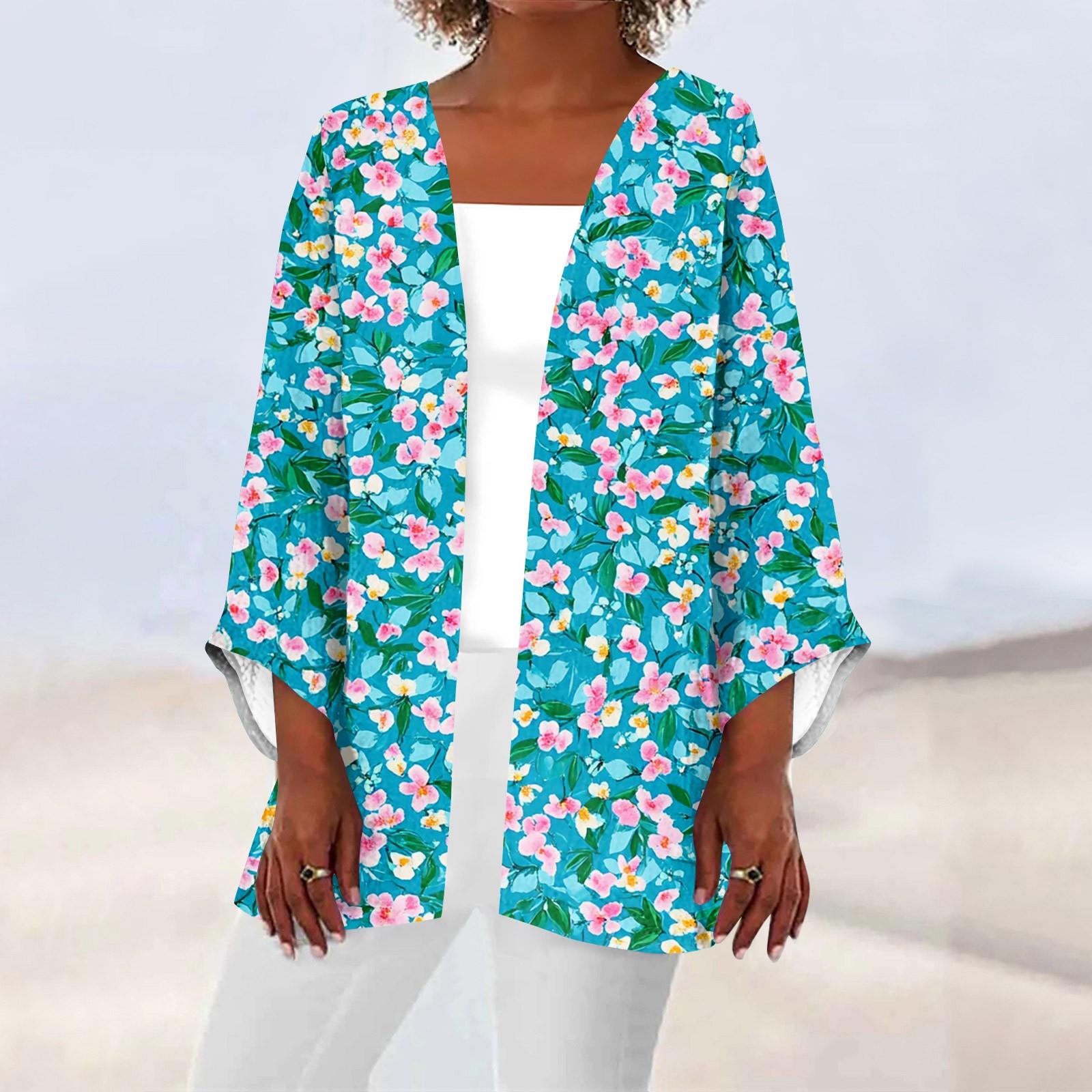 

Жіночий повсякденний та модний друкований легкий кардиган середньої довжини M