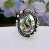 Mermaid Dream Abalone Shell - Australia 925 Sterling Silver Ring V5015, Blue Ring, Oval Ring, Valentin's Day Gift, Gift For Her, Birthday Gift, Handma