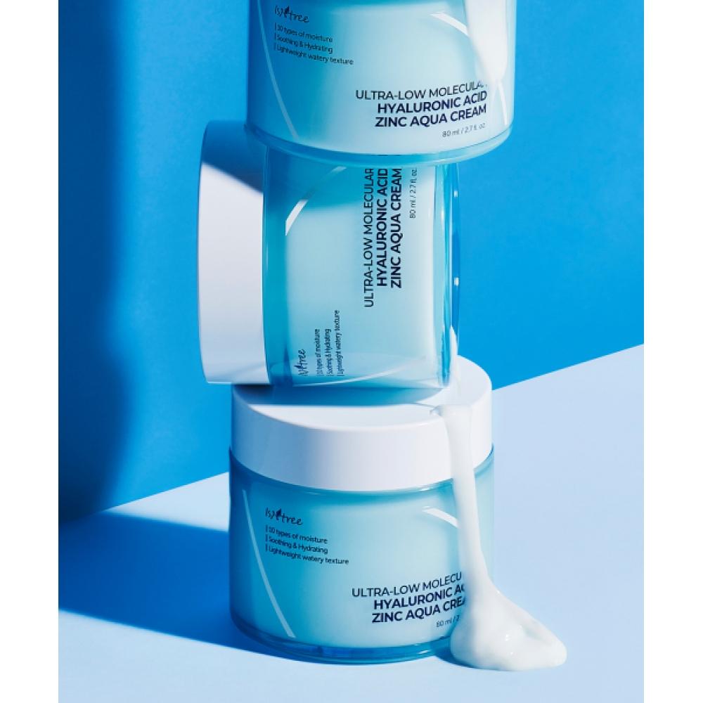 Isntree Ultra Low Molecule Hyaluronic Acid Zinc Moisture Cream 80ml NONE