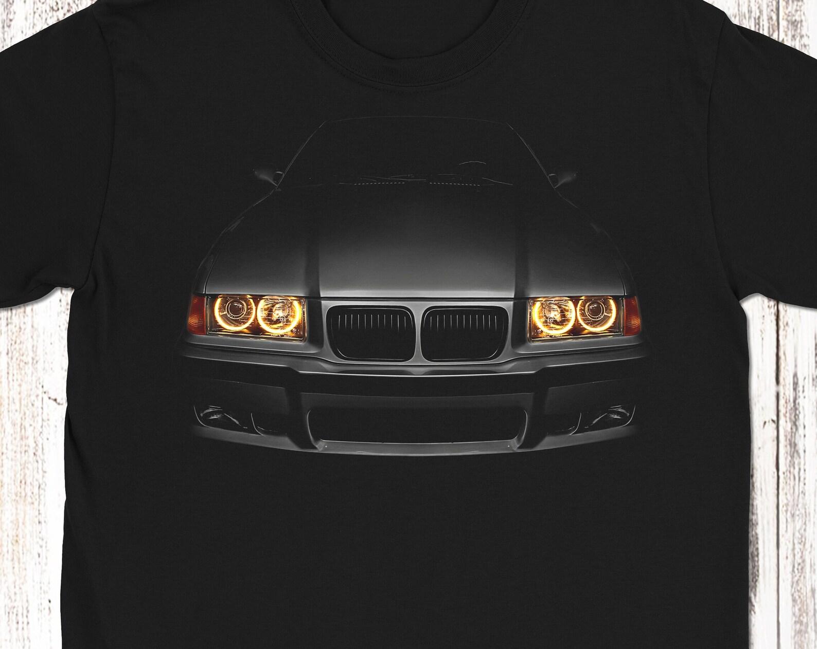 Beemer E36 T-Shirt: Headlights Glow, Angel Eyes Bimmer 2XL