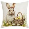 New Easter Pillowcase Country Cartoon Rabbit Easter Egg Pillowcase Sofa Cushion Pillowcase