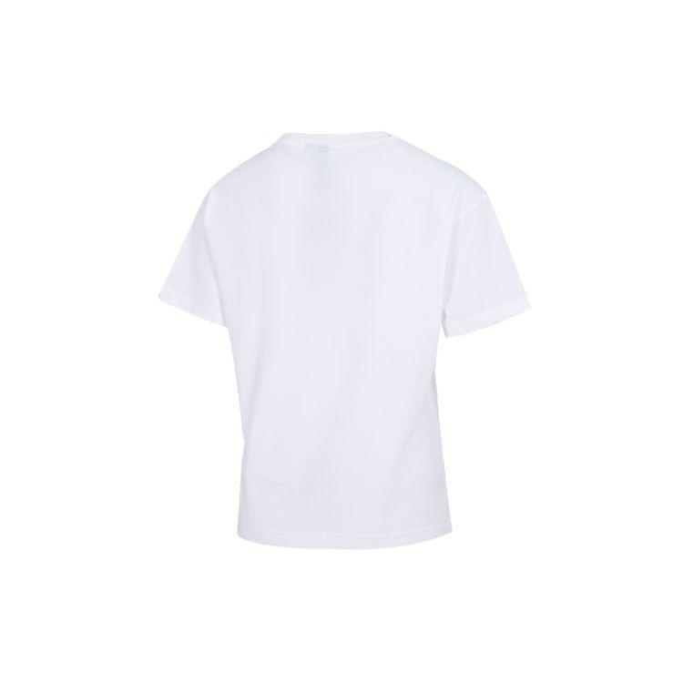 Adidas Flower Grfx Tee With Floral Logo Print, Casual Round Neck Short Sleeve Women Tops White HN7753