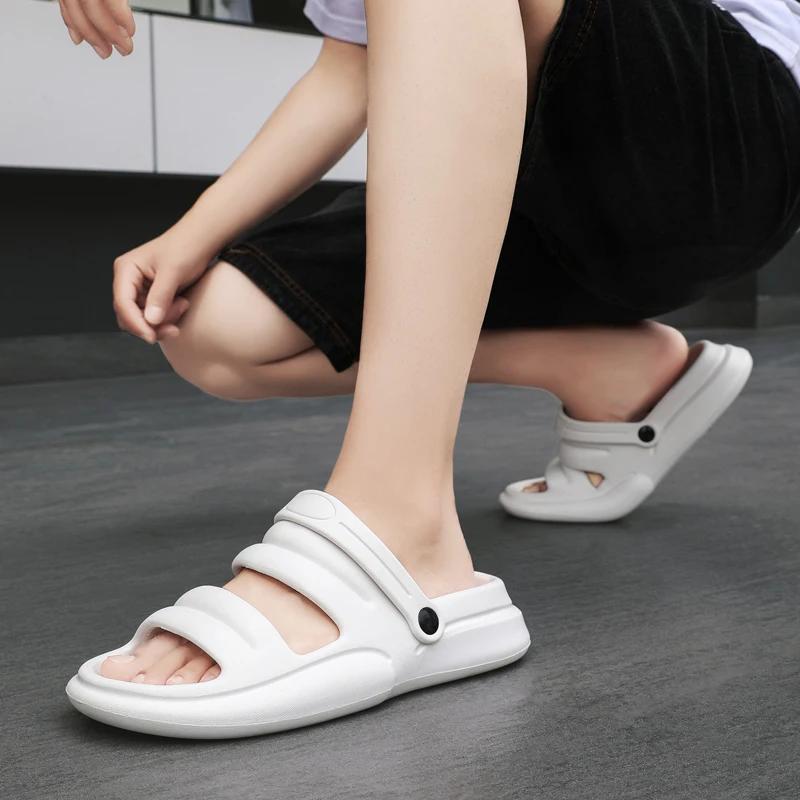 Leichte Strandsandalen für Herren, lässige Indoor-Badeschlappen, rutschfest, Damengröße 2025, neue multifunktionale flache Schuhe