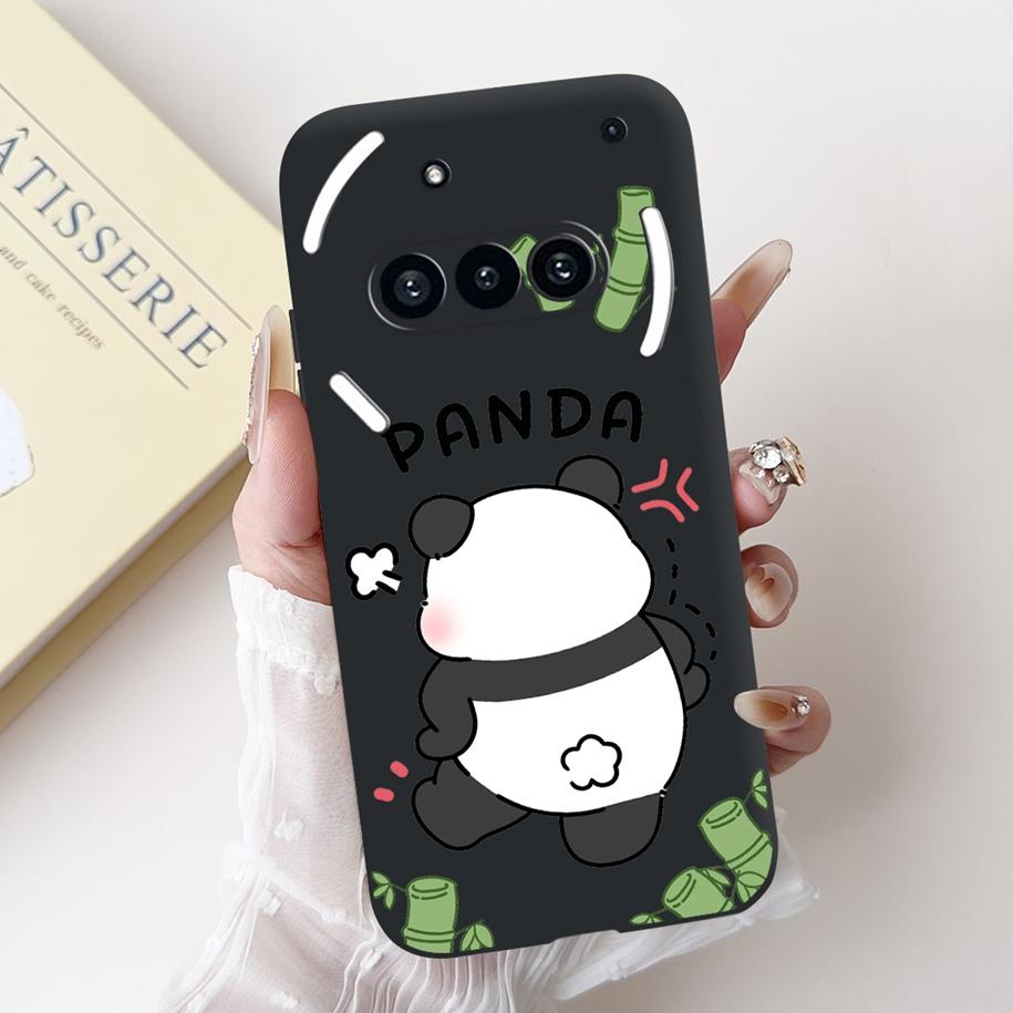 Para Funda Nothing Phone 3A A059 Lindo Dibujo Animado Panda Astronauta Silicona Suave Negro Mate Cubierta Para Nothing Phone3a Pro A059P Fundas