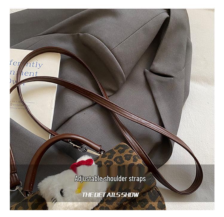 Leopard Print Parent-Child Crossbody Bag: 2025 New Cartoon Cat Design, Mini Phone Holder for Kids