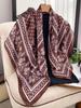 Paisley Print Silk Scarf For Women Square Hijab Soft Neck Tie 90X90Cm Fashionable Female Headscarf Neck Warmer