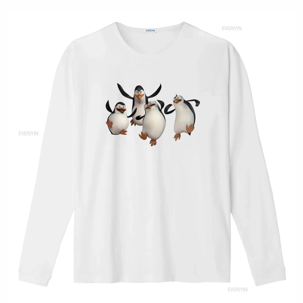 Maglietta Carina dei Pinguini del Madagascar 2 per Bambini Cotone Morbido moda Lavata Vintage Comoda Casual Unisex Elasticizzata alla Moda