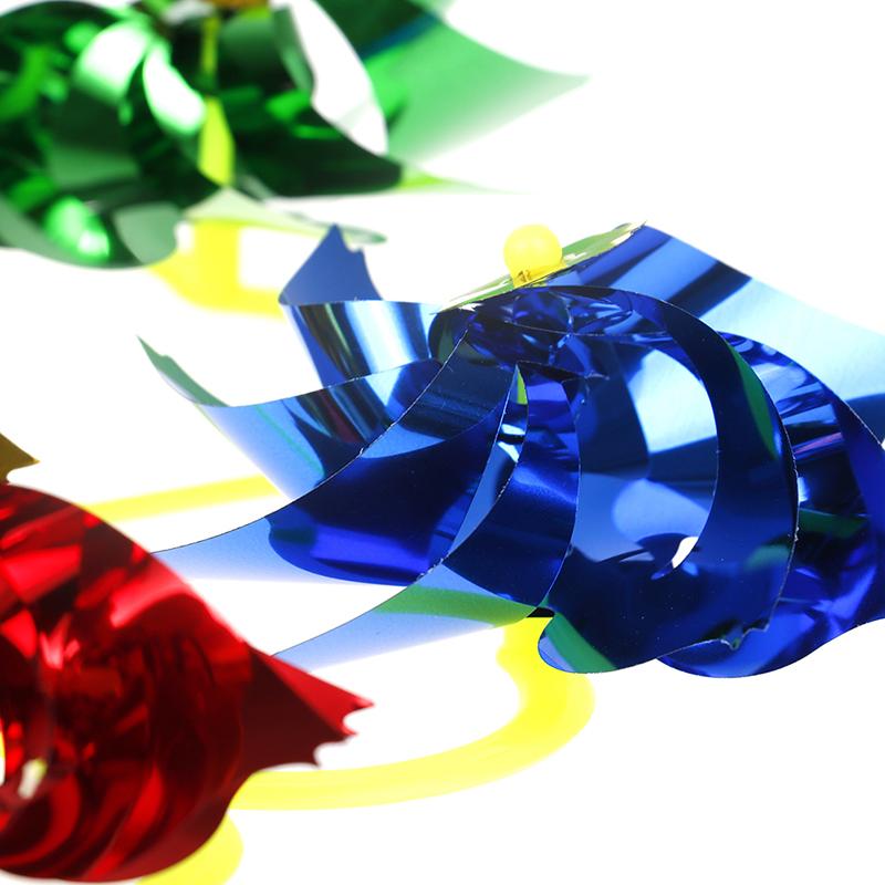 Colorful Diy Sequins Windmill Wind Spinner Home Garden Yard Decoration Kids Toy