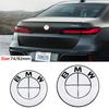 7Pcs Car Front Hood Emblem Wheel Hub Caps All White Logo For BMW M Logo G30 G31 G38 G11 G12 G20 G28 F10 F48 F49 G01 F20 F21 F22