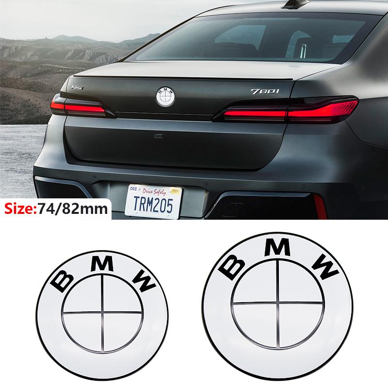 7Pcs Car Front Hood Emblem Wheel Hub Caps All White Logo For BMW M Logo G30 G31 G38 G11 G12 G20 G28 F10 F48 F49 G01 F20 F21 F22
