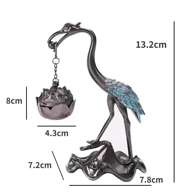 Kran Lotus Liten Rökelsebrännare Hem Hängande Legering Rökelsebrännare Liten Xiangyun Disk Rökelse Hem Dekorativa Ornament