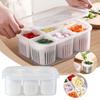 6 Grid Refrigerator Storage Box Fridge Organizer Food Storage Basket Box Ginger Vegetable Crisper Case Fruit Onion Storage T3W3