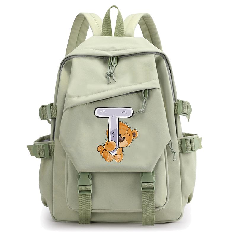 Batoh s 26 anglickými písmeny Studentský Dívčí Školní Batoh Bookbag Cosplay Plátěná Dětská Cestovní taška Kid Batoh Back To School
