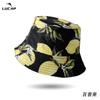 New men's and women's front and back double-sided basin hats, popular printed bucket hats, outdoor casual sun hats