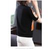 YYFS Women's Fashion Casual Summer Spring Colour Block Print Short Sleeve O-Neck Blouses & Shirts