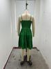 2024 One-Shoulder Solid Color Textured Dress - Versatile Summer Women's Fashion