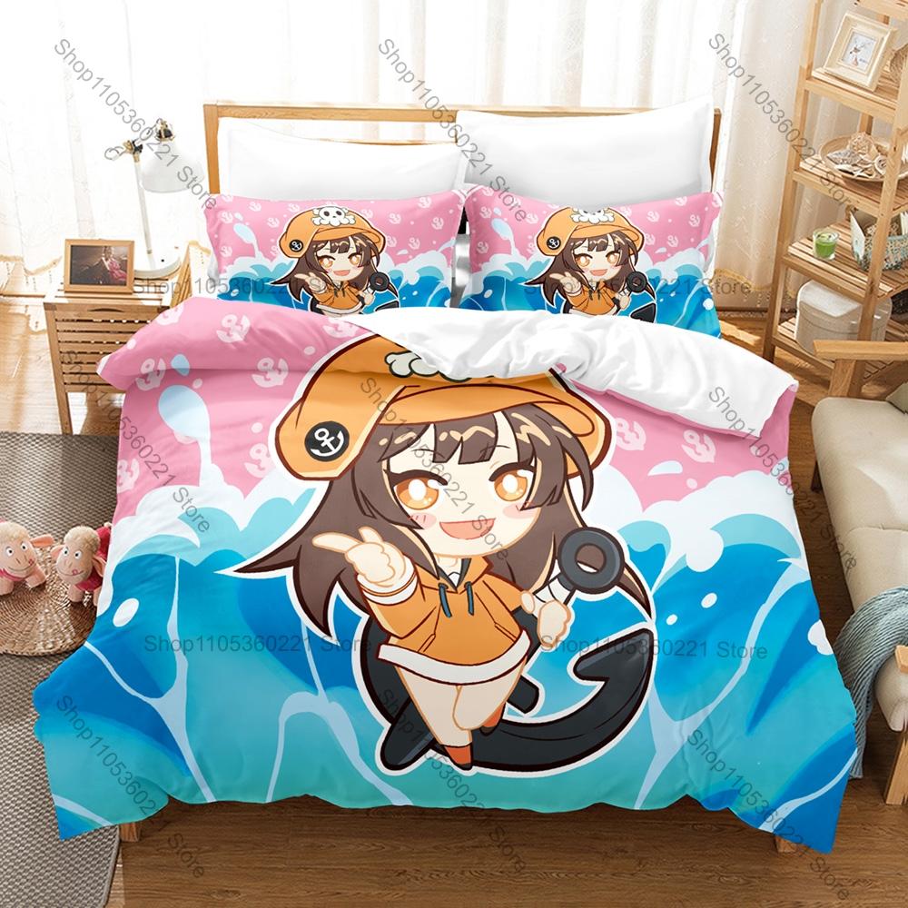 Guilty Gear Strive May Pirate Girl HD Print Bedding Set Duvet Cover + 2 Pillowcases Polyester Gamer Anime Bedroom Decor