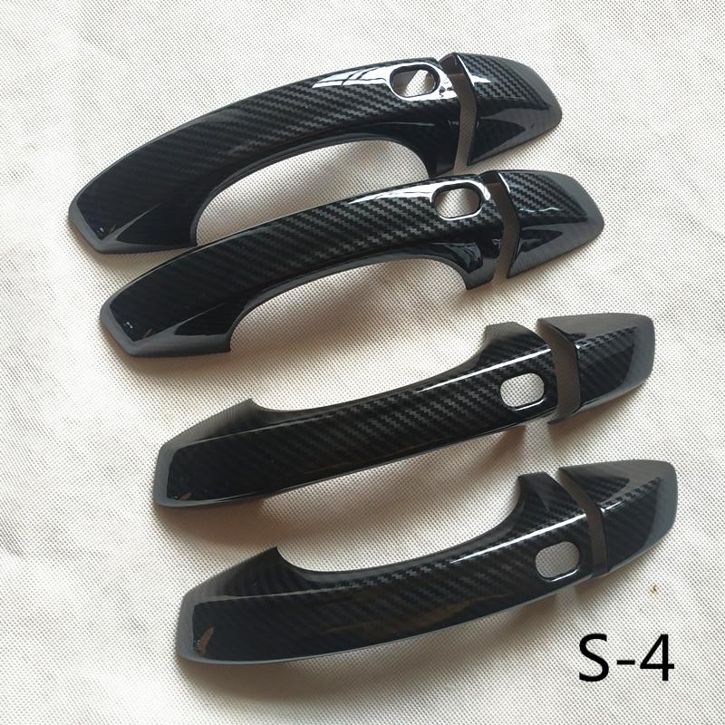 Door Handle Plastic Imitation Carbon Fiber Cover Trim Fit for Volkswagen for VW Touareg CR MK3  Car Exterior Accessories