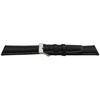 Leather Watch Bracelet - MY-MONTRE - Buffalo Grain - Black - 22mm - Polished Chrome Buckle