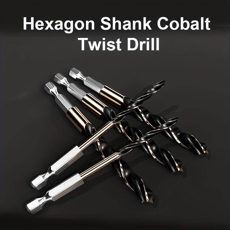 5 szt. Zestaw wierteł krętych powlekanych kobaltem 1,5 mm-6,5 mm HSS M35 Wiertło pistoletowe Do drewna/metalu Wiertło do wycinania otworów Narzędzia elektryczne