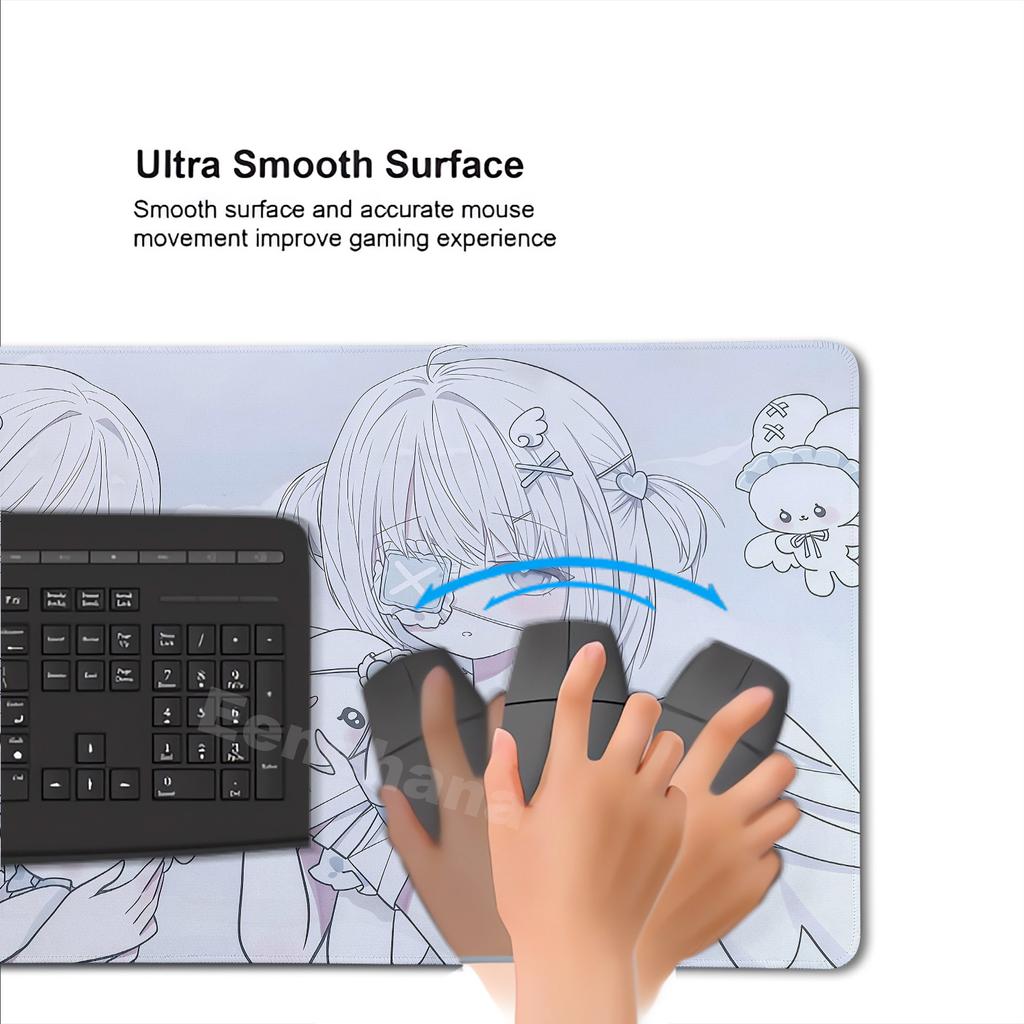Anime Kawaii Mädchen PC Gaming Mauspads Rosa Beste Freunde Computer Büro Zubehör Große Gamer Rutschfeste Tastatur Erweiterungs-Pads