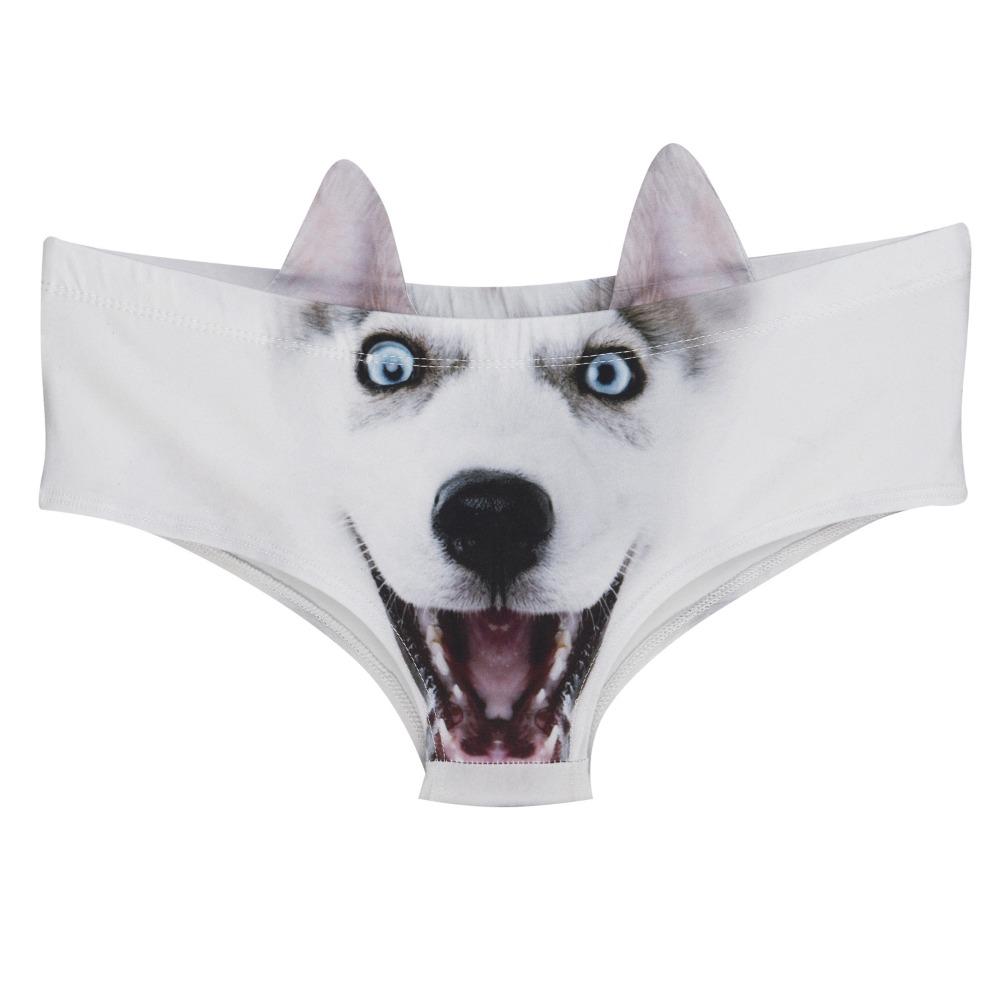 Intimo Donna con Orecchie 3D Stampa Animali Mutandine da Donna Intimo Vita e Fianchi