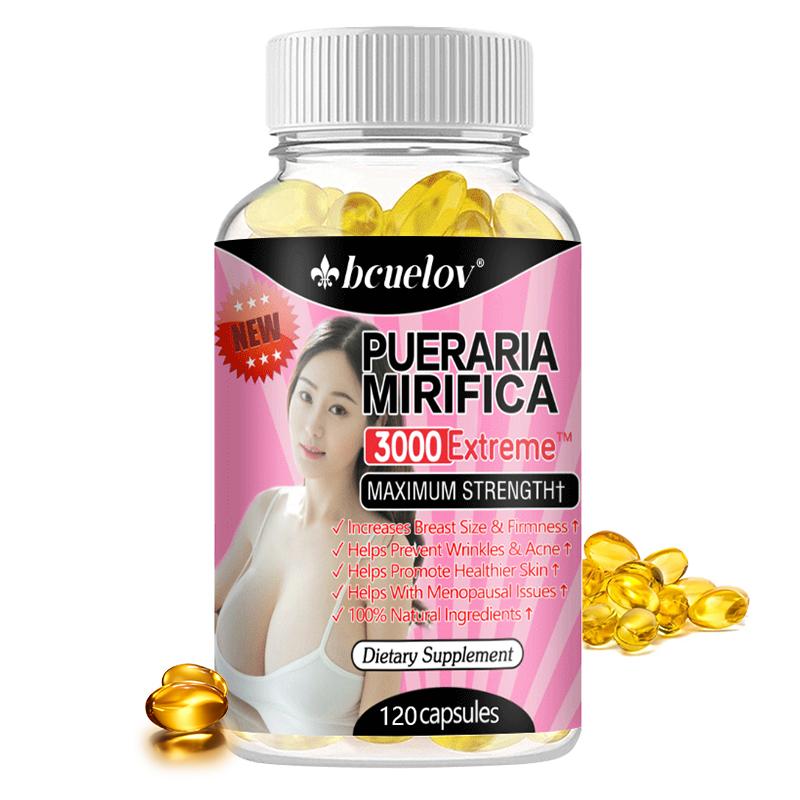 Pueraria Mirifica Extract Capsules 1000 Mg, for Breast Enlargement and Enhancement, 120 Capsules