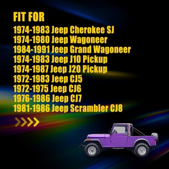 Rear Side Marker Light Housings Red For 1974-1987 Jeep J10/20 Pickup Wagoneer EA