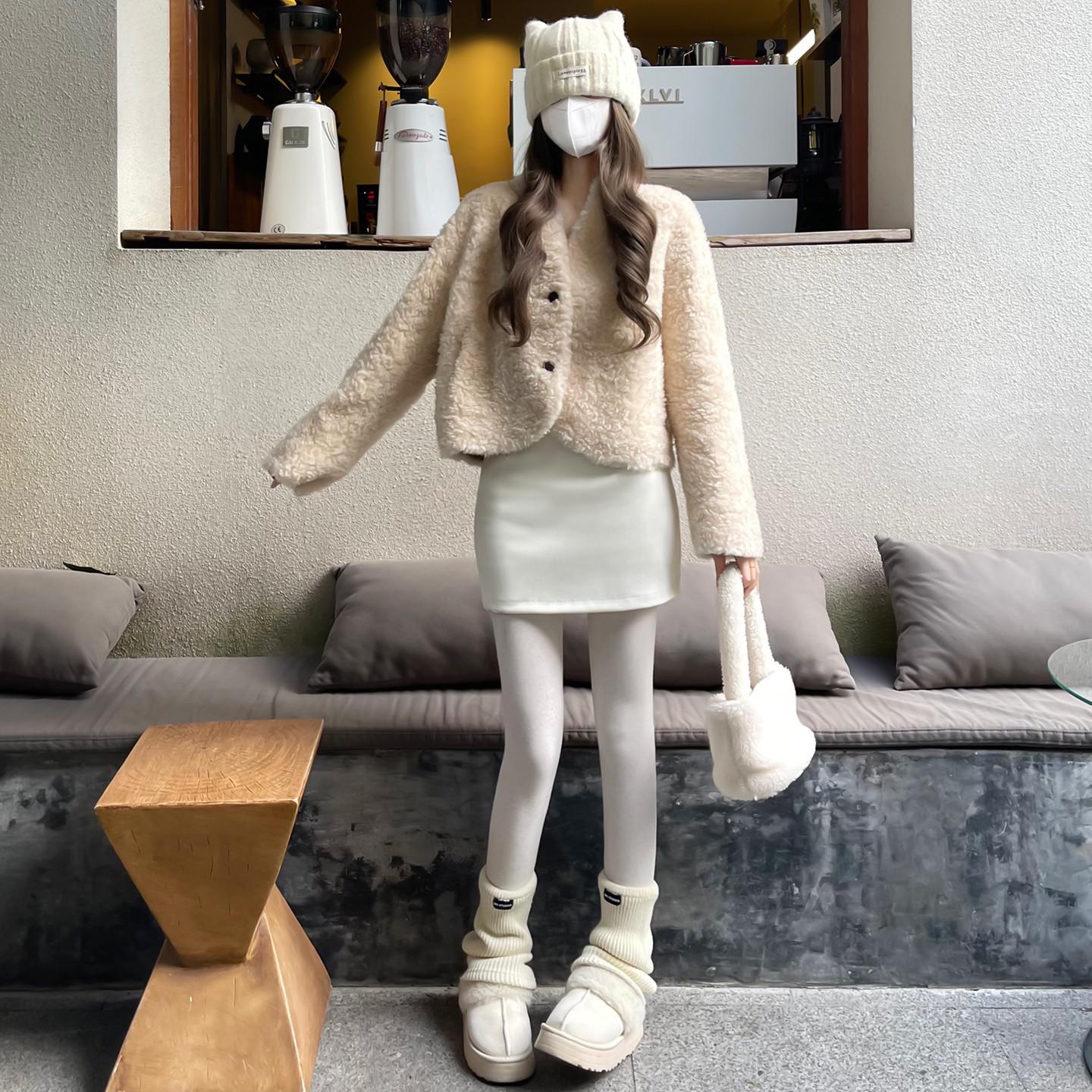 

Women s High-Waist Gray Wool A-Line Skirt - Petite Autumn/Winter 2025 Collection Small слонова кістка