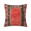 1Pc Red Kilim Cushion Cover, Bohemian Tribal Geometric Print Throw Pillow Case, Ethnic Home Decor For Sofa Bedroom