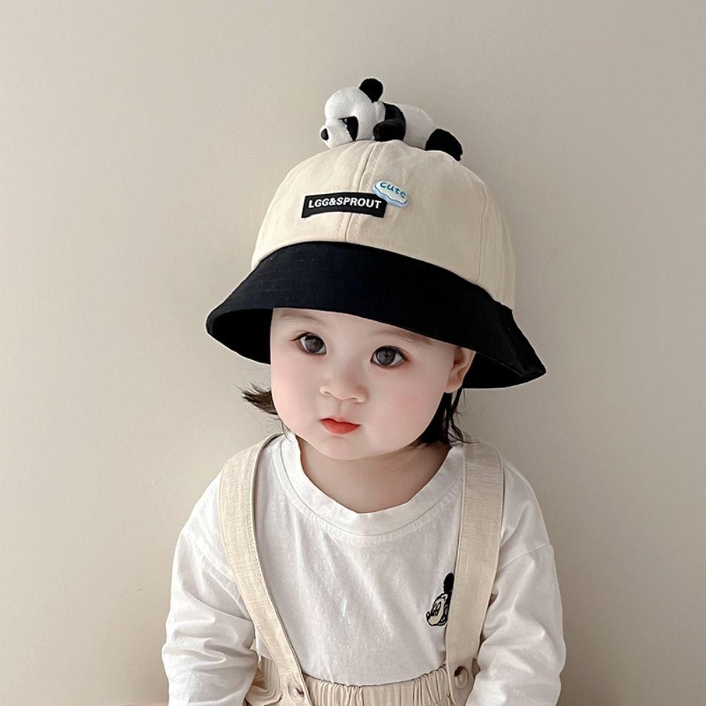 

Cute Panda Bucket Hat Baby Sun Hat New Fisherman Cap for Toddler Style 2