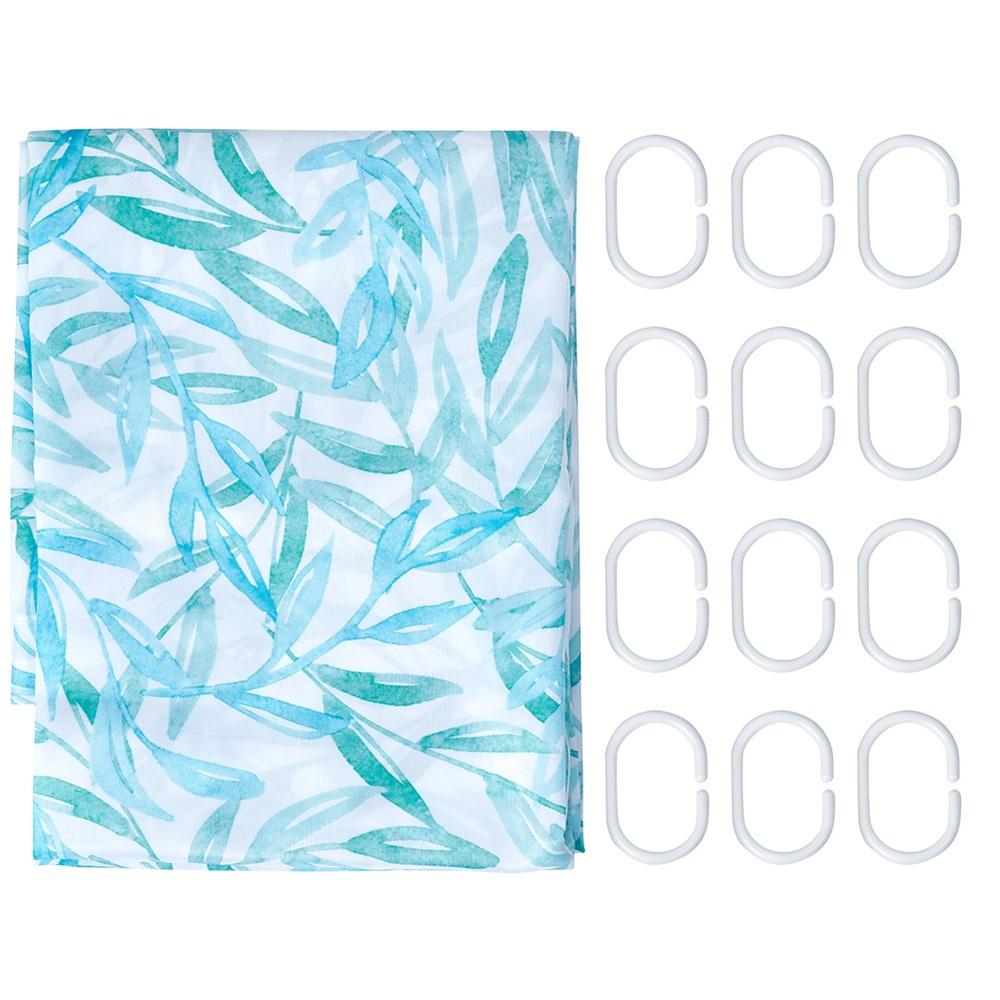 Bathroom Shower Curtain for Bathtub Shower Hooks 180x200 Cm