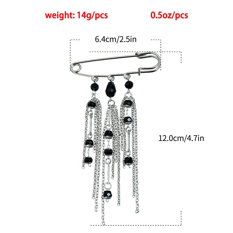 Elegant Pearl Chain Tassel Brooch Fashion Women Clothing Decor Accessories Jewelry Pin Pants Waist Adjust Pins Bag Pendant Gifts