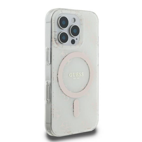 Guess Guhmp16Lh4Dteh Iphone 16 Pro6.3 Biały/White Hardcase Iml 4G Background Magsafe