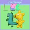 Jucărie de pluș drăguță Peppa Pig George Dinosaur, Jucărie distractivă pentru copii