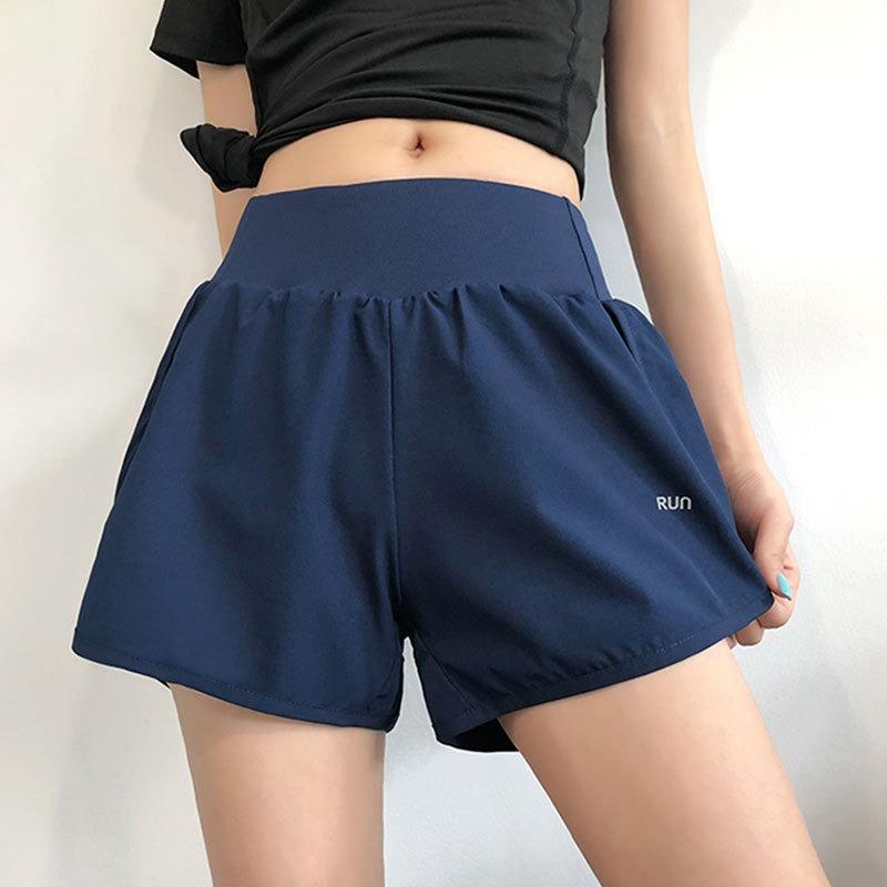 Loose Casual Yoga Shorts Women's Summer Thin Training Fitness Running Anti-slip Breathable Quick Drying Wide Leg Pants