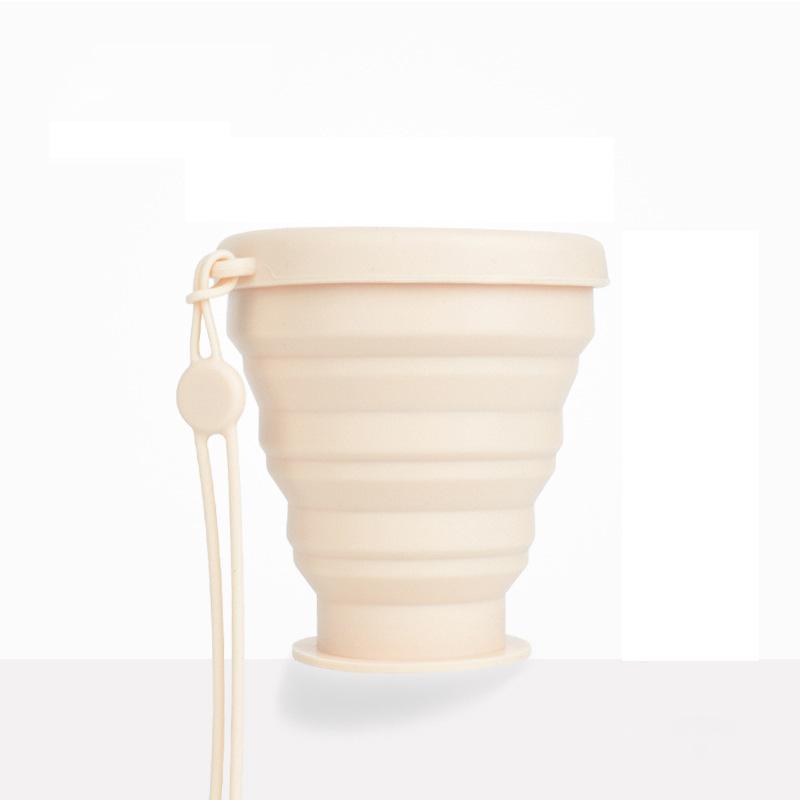 Silicone folding travel water cup outdoor water cup easy to carry water cup candy color