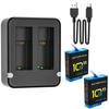 Dual Battery Charger For GoPro 9 10 11 Battery Charger LED Light Charging 2Ways for GoPro Hero 10 11 Action Camera Accessories