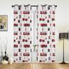 Cartoon Red Fire Truck Texture Curtains for Bedroom Living Room Drapes Kitchen Children's Room Window Curtain Modern Home Decor