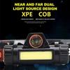 Outdoor Powerful COB Led Headlamp Built-in 18650 Battery Camping Fishing Headlight Stepless Dimming