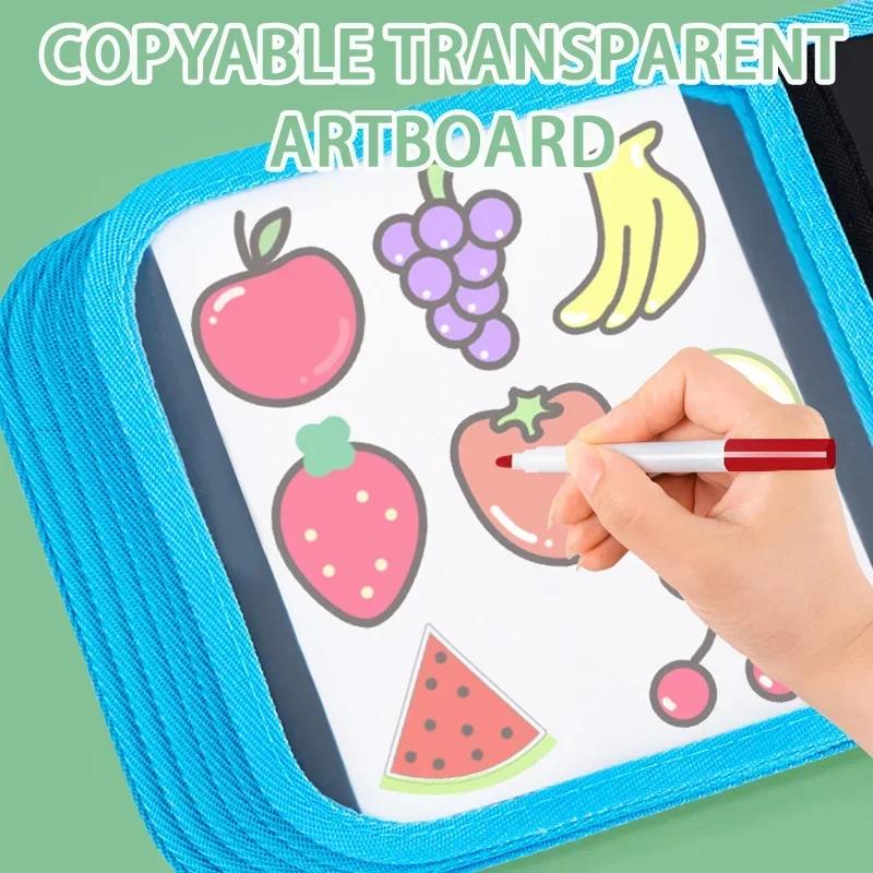 Non-Toxic Baby Painting Drawing Toys Set Black Board With Magic Pen Chalk Painting Coloring Book Funny Toy Painting Blackboard Kid Gifts