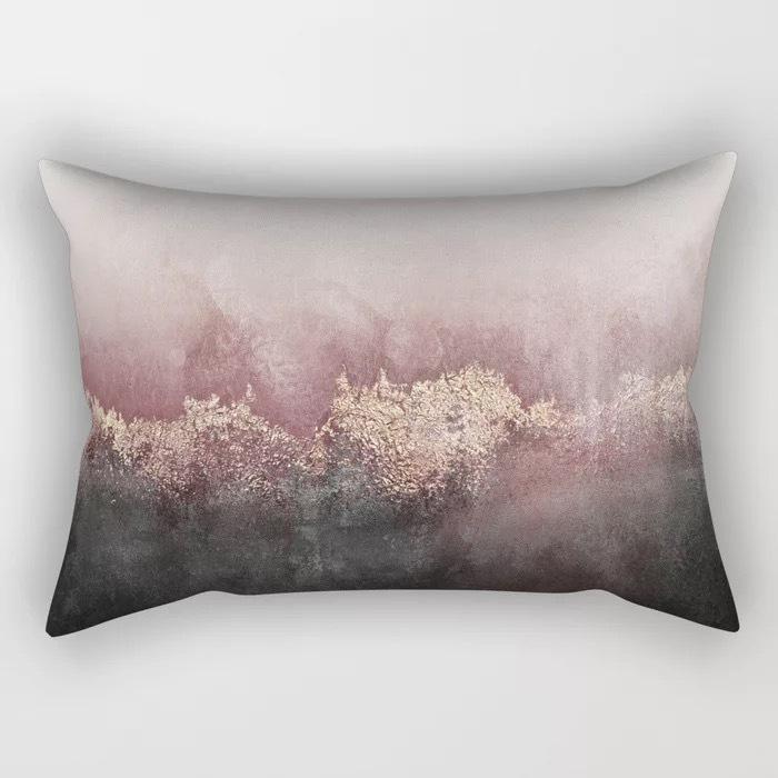 Geometric Letter Peach Leather Velvet Pillowcase Office Car Pillowcase