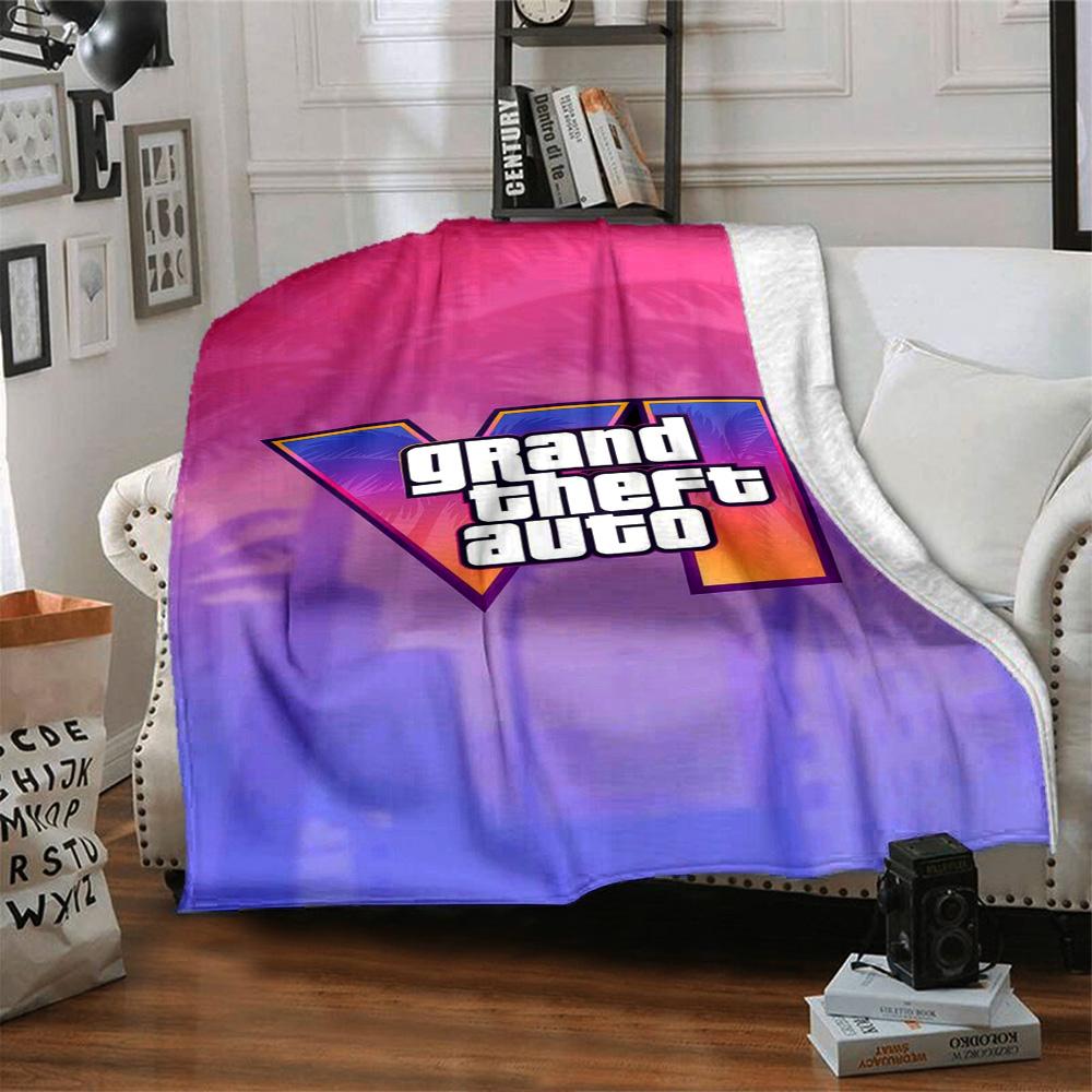 Grand Theft Auto Blanket Comfortable Suitable for Office Chair Bed All-Season Use Modern Gifts For Family Or Friends