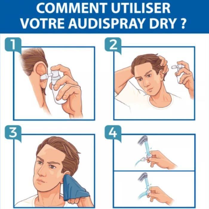 Spray oreille séchant - Audispray - Dry - 30 ml - Prévention humidité - Apaisant peau