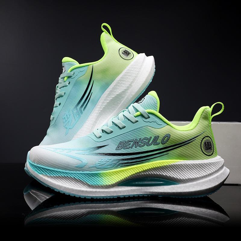 Spring carbon plate racing running shoes marathon really explosive student sports shoes friction sound running shoes shock absorption training shoes