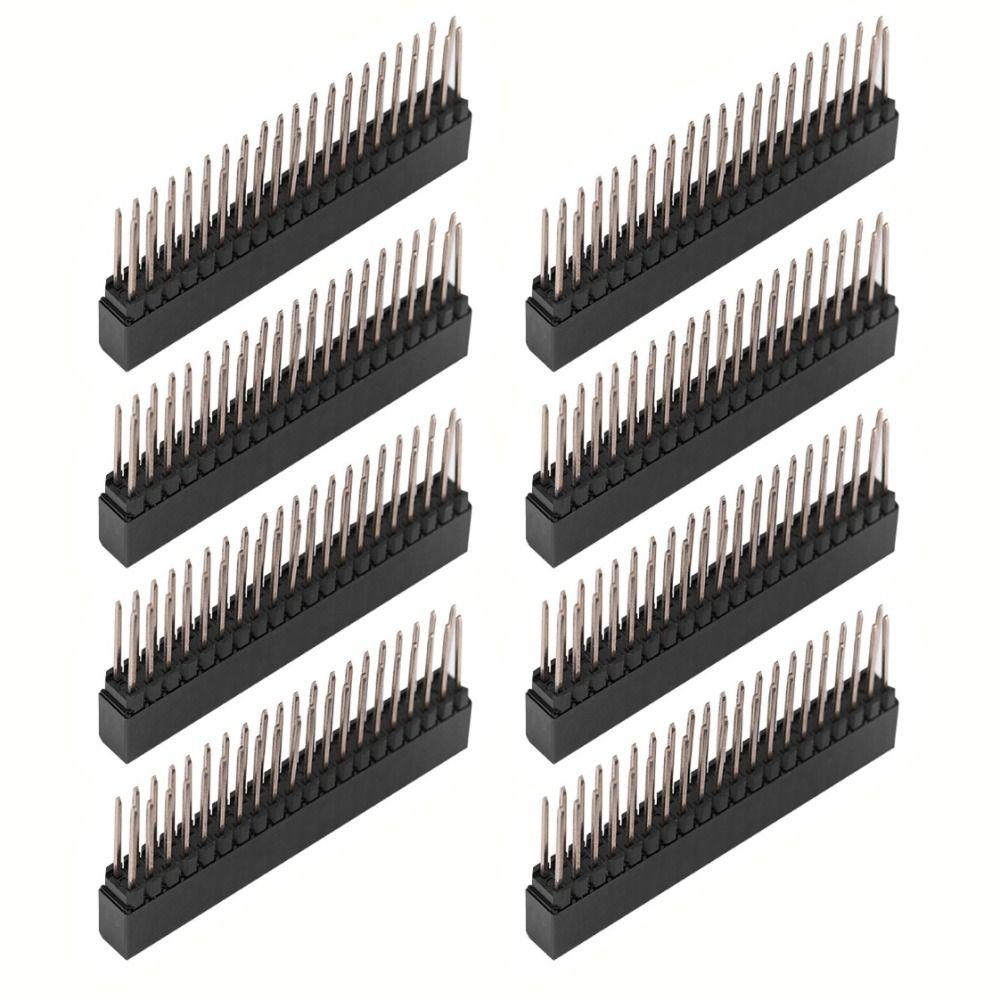 8Pcs Dual Row Female Pin Headers 2x20 Pins Header Pin Socket  DIY Electronics
