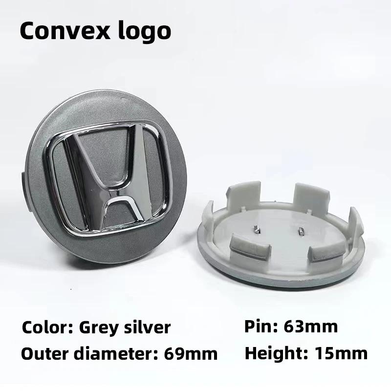 4Pcs Car Logo Wheel Hub Center Caps Decoration Accessories For Honda Fit Jazz GK5 Civic Type-R CRV Pilot Accord Insight Spirior