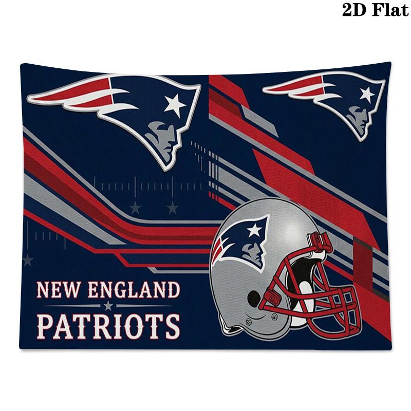 New England Patriots Logo Wall Tapestry Aesthetic Wall Hanging Printed Fabric Blanket Decorative Tapestries for Bedroom Living Room Home Decor