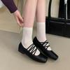 Fashion New Fashion Elastic Band Women Flats Slip On Shoes Casual Female Square Toe Footwear Shallow Ladies Ballet Flats Shoes lady