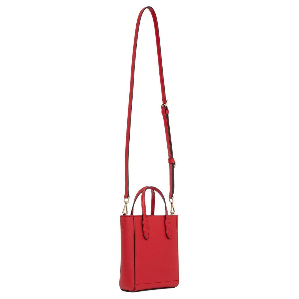 Michael Kors Vincent Logo Print Magnetic Closure Leather Crossbody Shoulder Tote Mini Bag Women bags Crimson 35F4G2VC0T-2610
